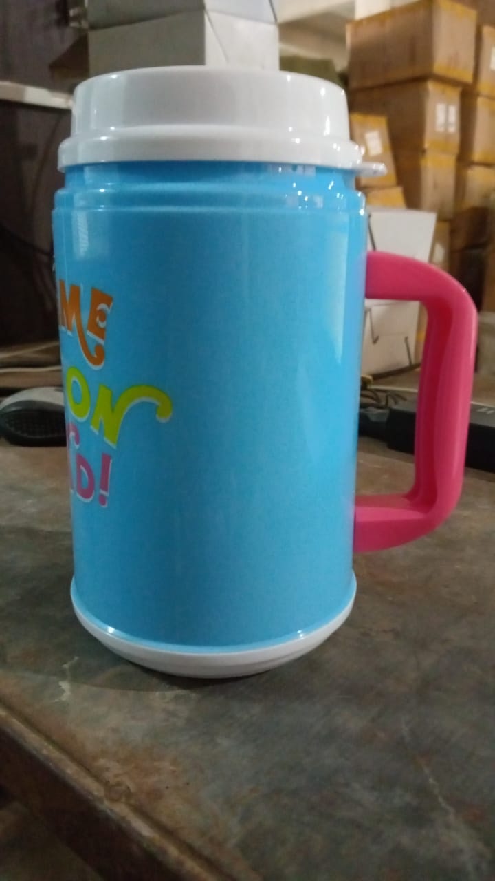 Insulated Mug with Lid Handle Flexible Straw with Cap (709 ML) - 10080_big_pla_insuleted_mug_709ml