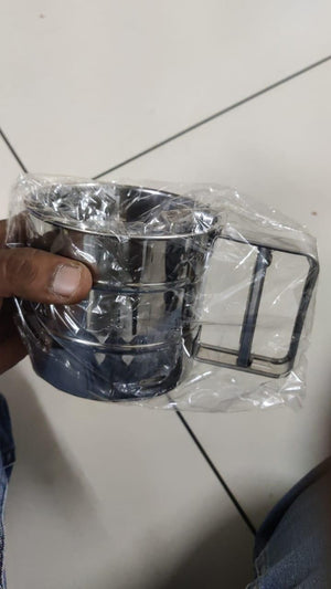 Flour Sifter Atta Chhani Hand Press Design Stainless Steel 5