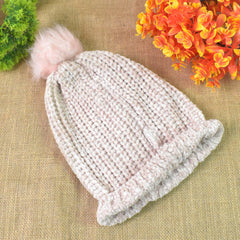 Soft Winter Cap Woolen Inside Fur Beanie Cap (1 Pc  Mix Design  Color) - Superior eMart