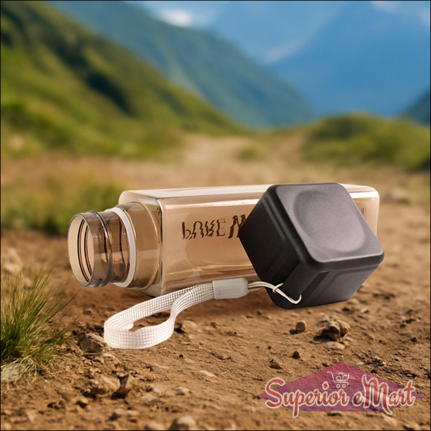 450ml Square Water Bottle - Durable & Portable - Superior eMart