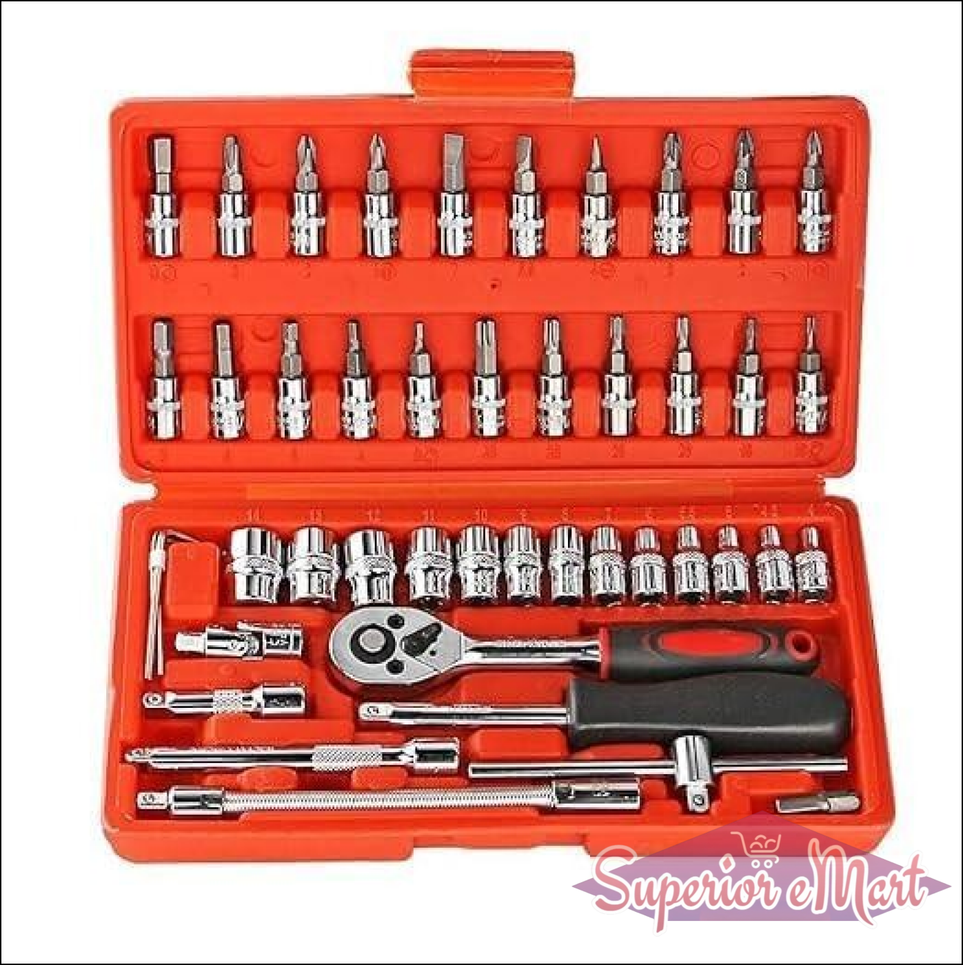 46 in 1 Pcs Tool Kit & Screwdriver and Socket Set - Superior eMart
