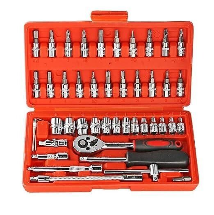 46 in 1 Pcs Tool Kit & Screwdriver and Socket Set - Superior eMart