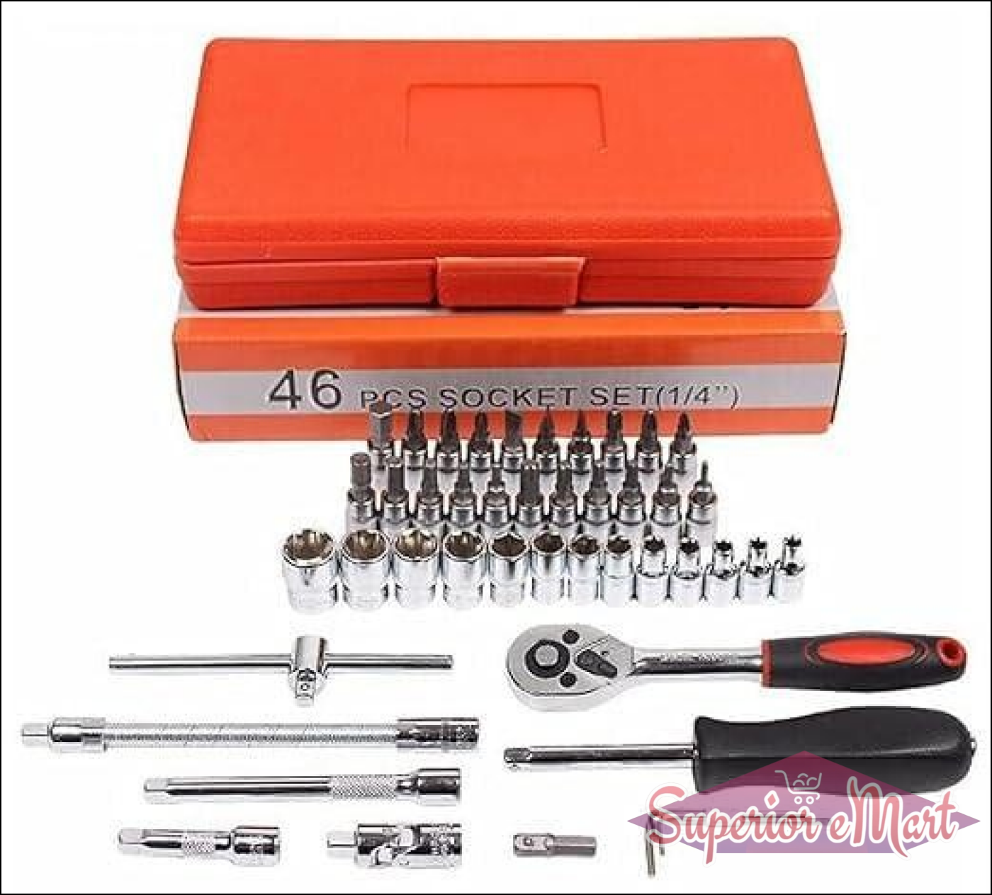 46 in 1 Pcs Tool Kit & Screwdriver and Socket Set - Superior eMart