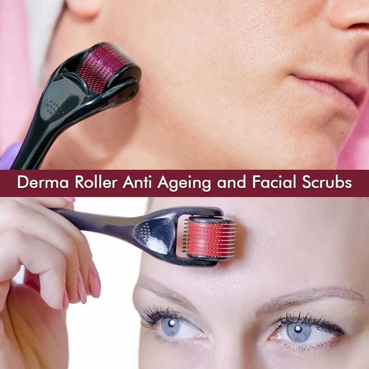 Derma Roller Anti Ageing And Facial Scrubs  Polishes Scar Removal Hair Regrowth (1.5 Mm) - Superior eMart