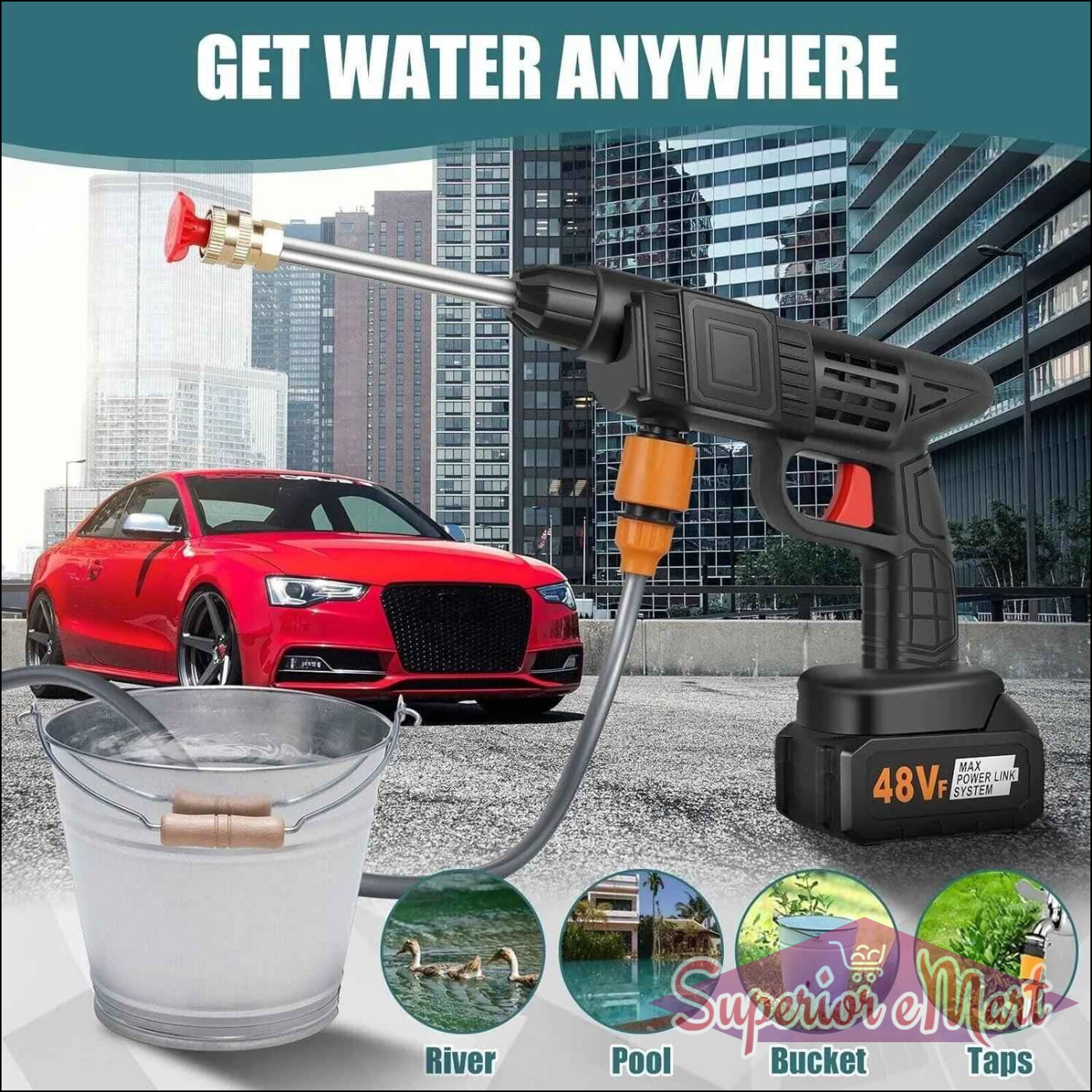48V Car Washer Gun - Superior eMart