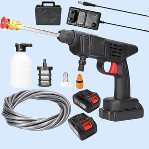 48v car washer gun kit with power cord, hose, and accessories for effective cleaning