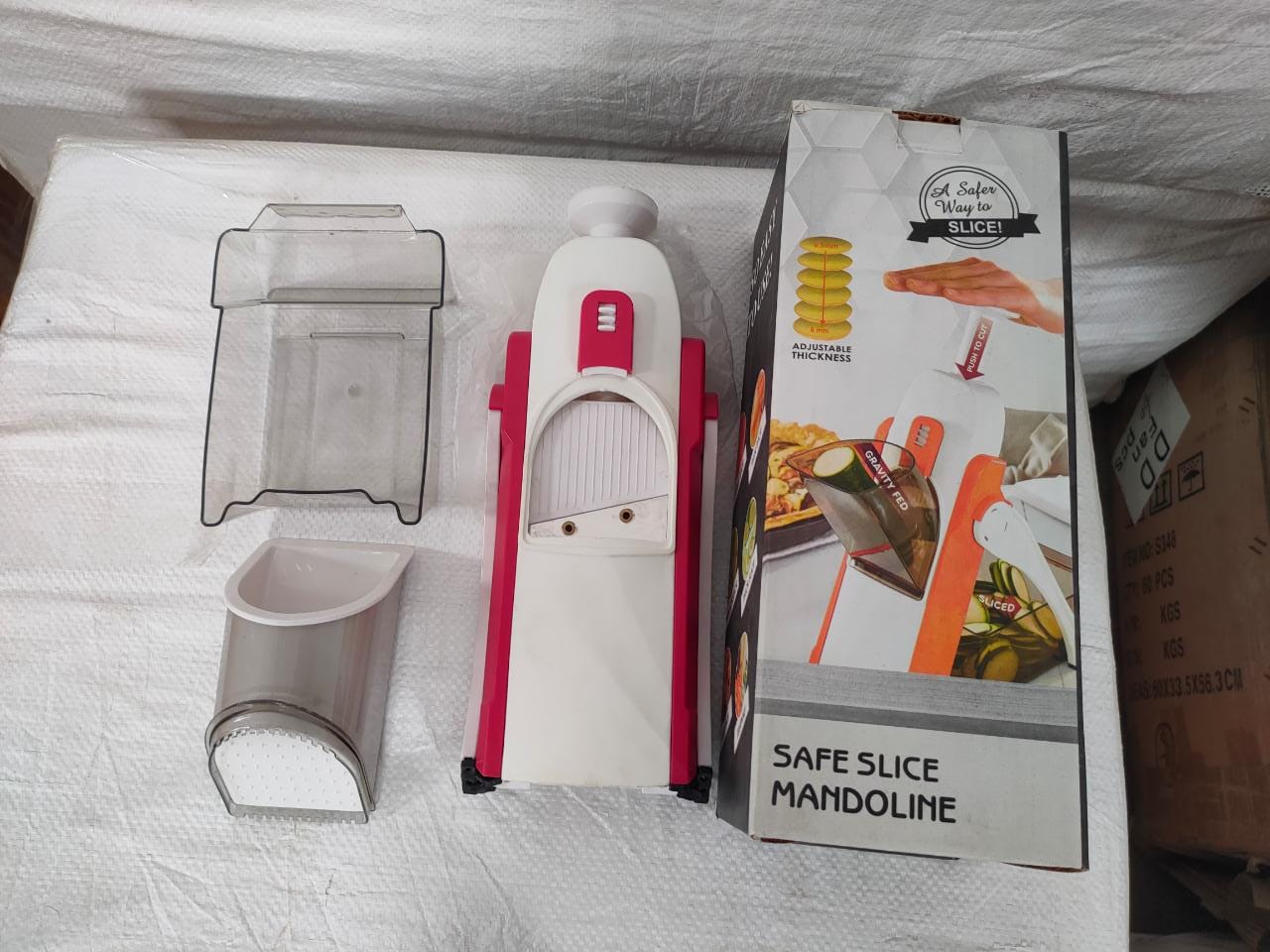 बहु-कार्यात्मक समय बचाने वाला समायोज्य हाथ प्रेस सब्जी चॉपर - 2801_mandoline_veg_slicer