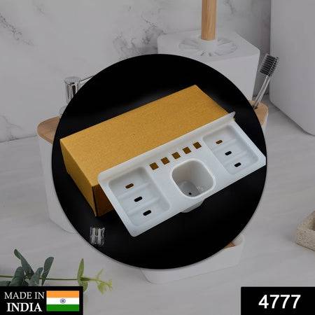 4777 4 In 1 Plastic Soap Dish And Plastic Soap Dish Tray Used In Bathroom And Kitchen Purposes. - Superior eMart