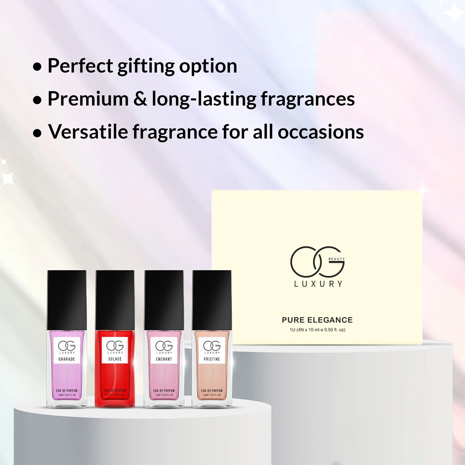 Og Beauty Luxury Pure Elegance Eau De Perfume - (4 Pc  Set  15 Ml)