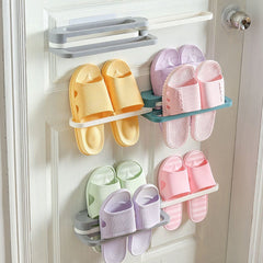 Multifunction Folding Slippers / Shoes Hanger Organizer Rack - 1122_folding_slipper_stand