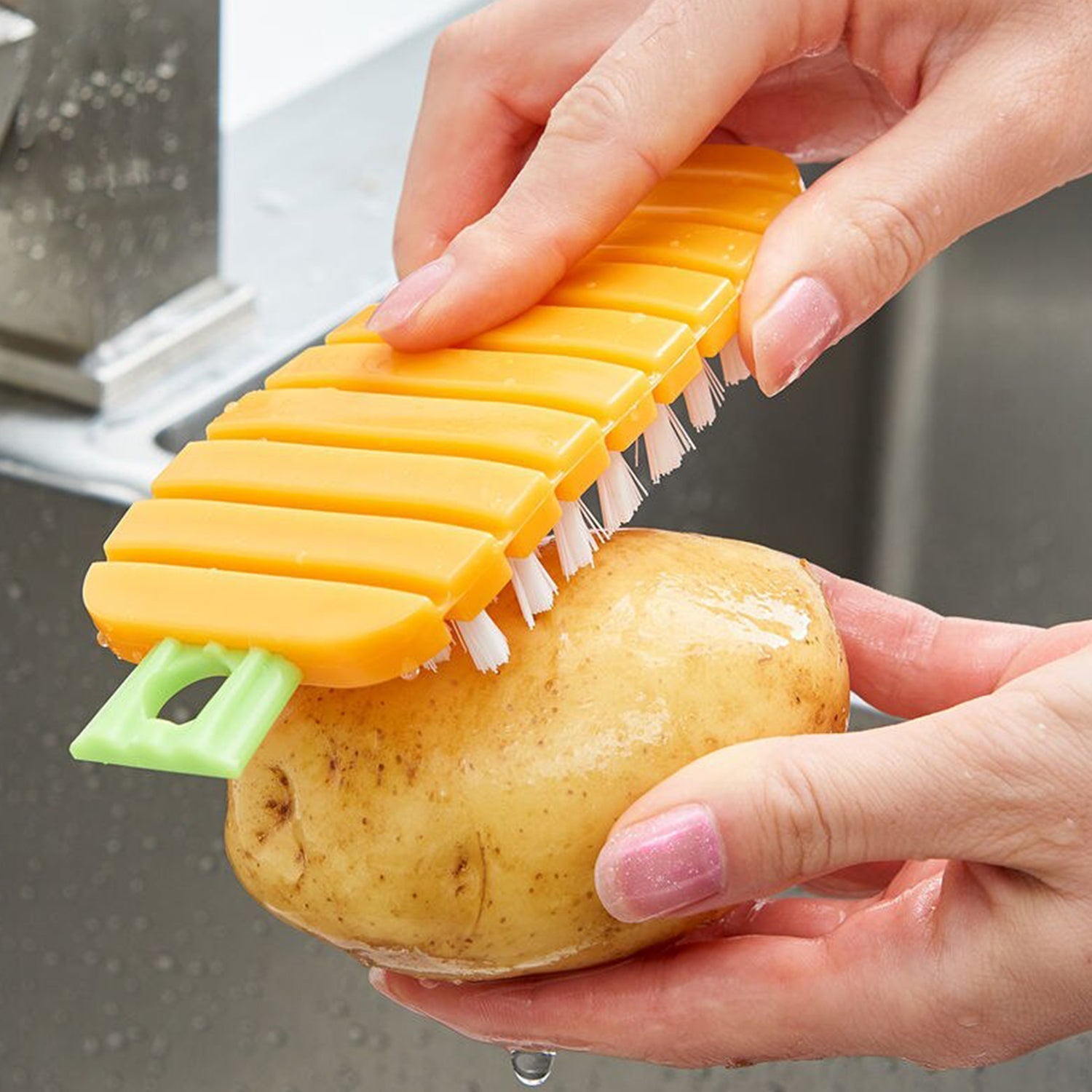 Vegetable Scrubbing Brush, Vegetable Scrubber Nonâ€‘Toxic Fruit Brush Carro - 2950_fruit_and_vegetable_brush