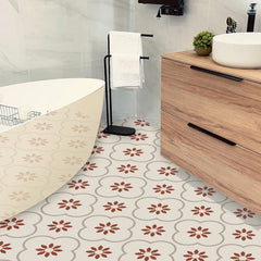 Peel and Stick Floor Tiles Kitchen / Bathroom Backsplash Sticker Detachable Wate - 17633_tiles_stickers_8x8inch_1pc_no1