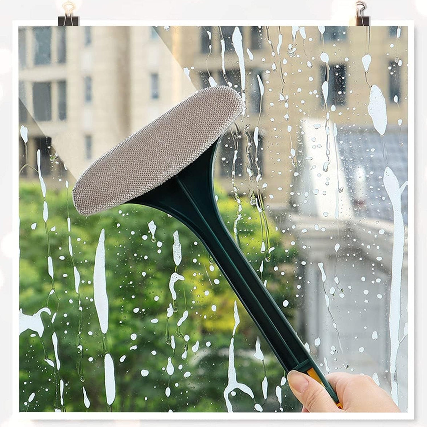 Brush 2 in 1 Mesh Cleaning Brush & Wiper with Extended Handle Window Cleaning Br - 1541_2in1_cleaning_brush_n_wiper