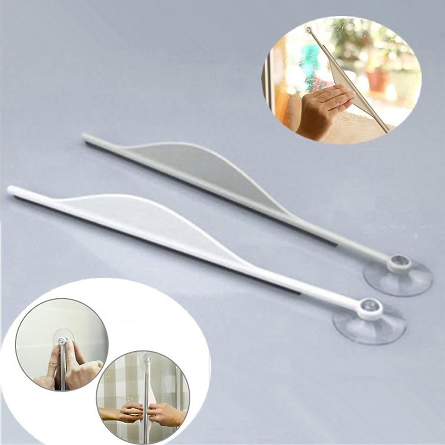 All-in-One Cleaner: Squeegee for Shower, Bathroom & Windows - 4106_mirror_steam_wiper_1pc