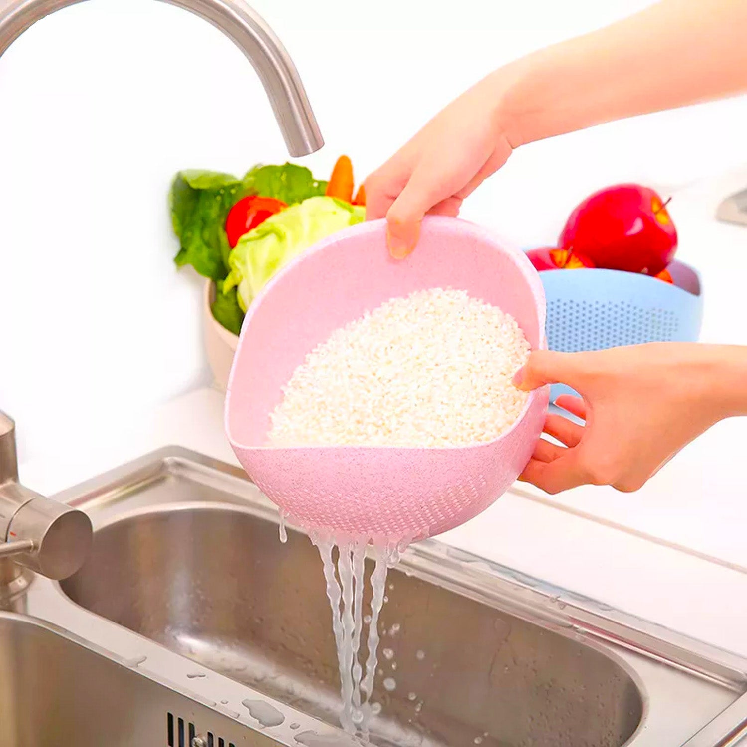 Multipurpose High  Washing Bowl for Rice (1 Pc) - 10044_multipurpose_washing_bowl