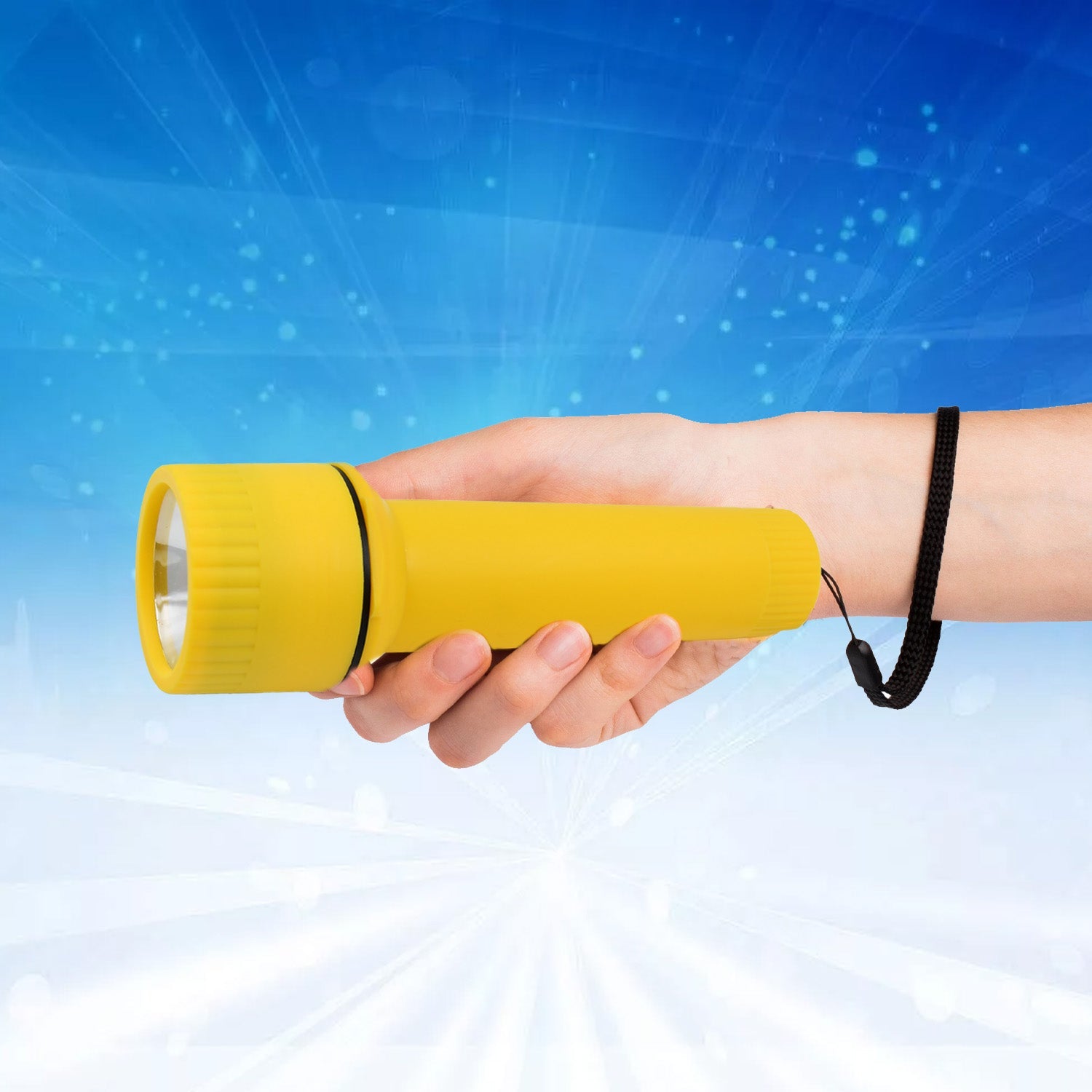 Big LED Flashlights / Torch Light, Battery operated (1 Pc / Battery not include - 9557_big_1led_torch_light_1pc