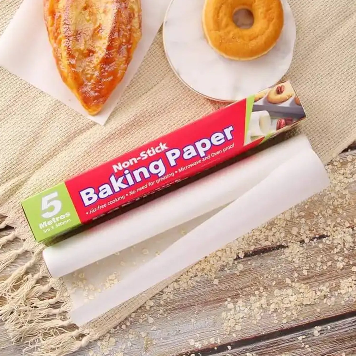 Non-Stick Parchment Paper: Easy Cleanup for Baking, Grilling & More (Microwave & - 5816_5mtr_baking_paper