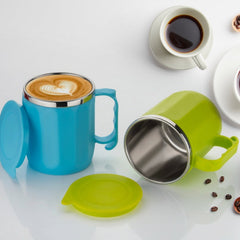 250ML Stainless Steel Mug: Insulated, Leakproof Lid, Hot/Cold Drinks (Mix Color) - 5786_ss_moment_mug_1pc_250ml