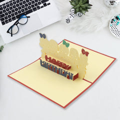 3D Pop-Up Greeting Card (1 Pc): Birthday - 4126_3d_happy_birthday_card