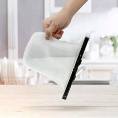 Reusable Silicone Food Storage Bag Set Leakproof Lock Reusable Flat Bottom Freez - 5574_medium_silicone_food_storage_bag