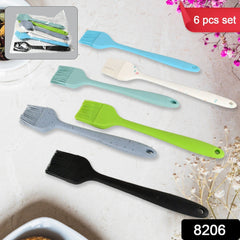 Multipurpose Silicone Spoon, Silicone Basting Spoon Non-Stick Kitchen Utensils H - 8206_siliccone_cooking_brush_6pc_no50