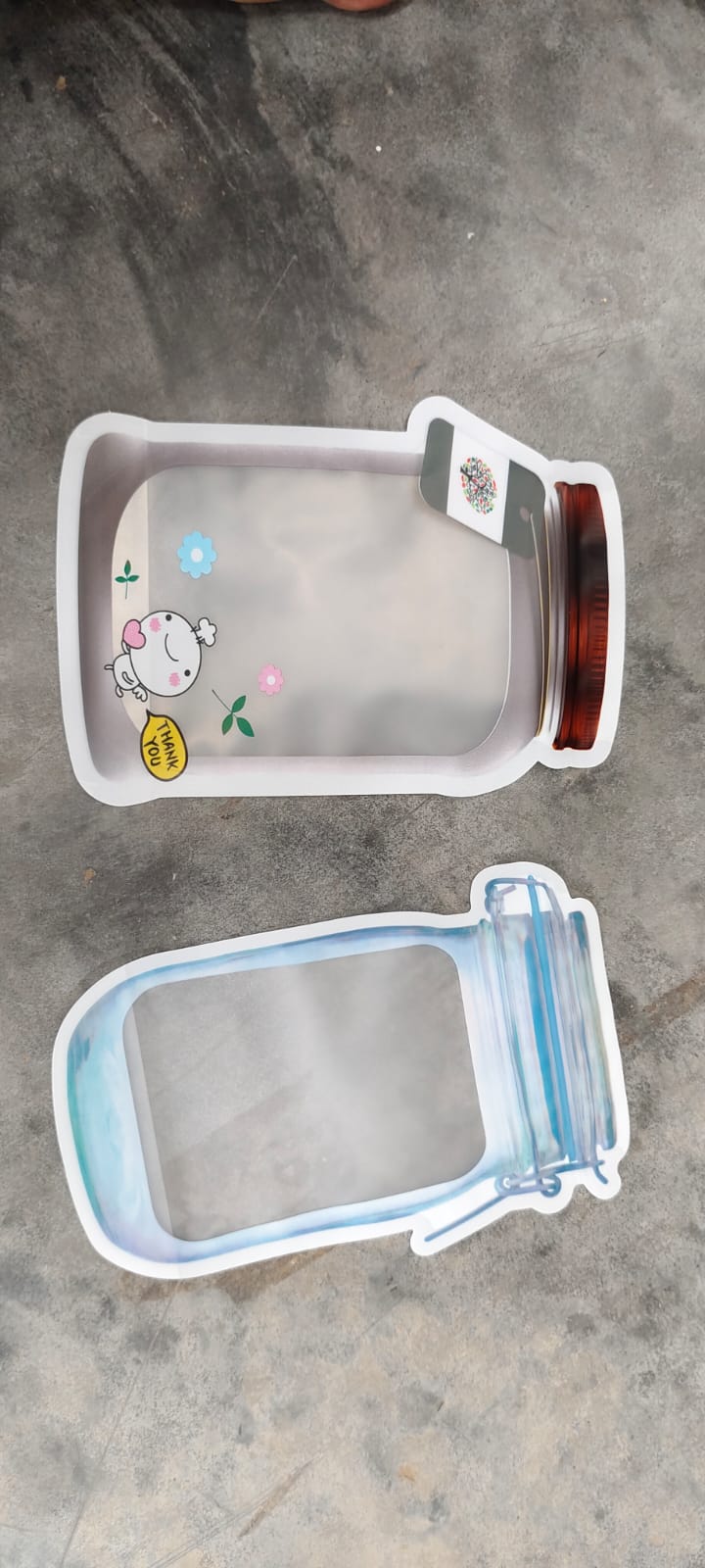 Plastic Transparent Big Jar Shaped Pouch With Zipper (1 Pc) - 10085_big_tran_jar_shape_pouch_1pc