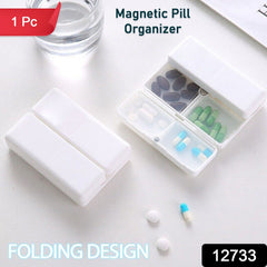 Magnetic Pill Organizer, 7 Compartments Portable Pill Case Travel Pill Organizer - 12733_7com_magnetic_pill_organizer