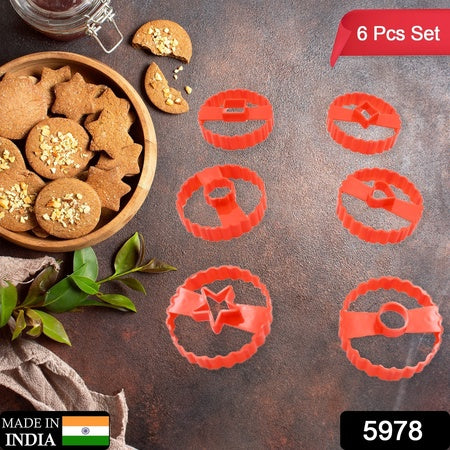 Cookie Cutter Set - Plastic Biscuit Cutting Tools for DIY Baking & Cake Decoration (6-Piece)