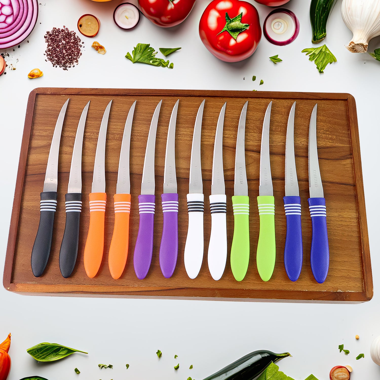 Superior eMart Stainless Steel Serrated Knife Set
