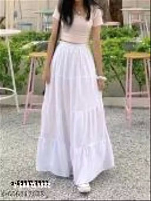 New Trendy White Stylish Graceful Designer Skirts For Beautiful Women