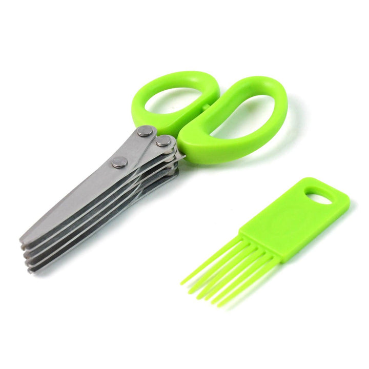 Superior eMart 5-blade kitchen scissors with ergonomic handles for efficient food preparation