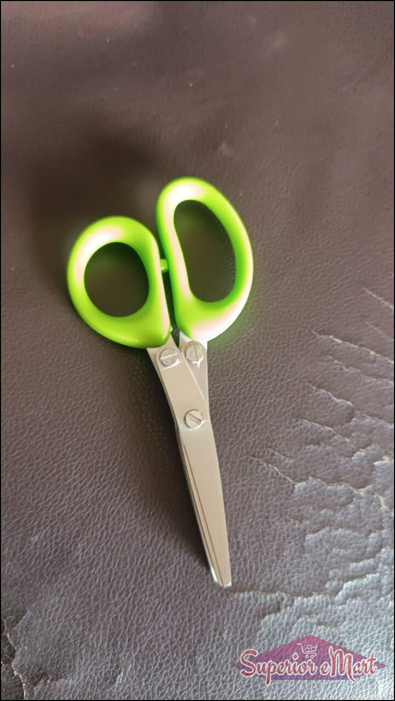 5-Blade Kitchen Scissors with Green Handles - Superior eMart