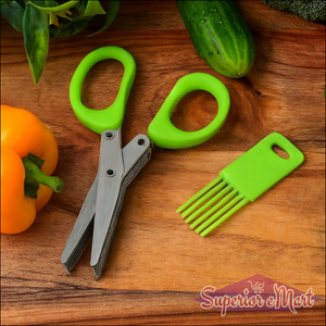 Superior eMart 5-blade kitchen scissors with ergonomic handles for easy vegetable preparation