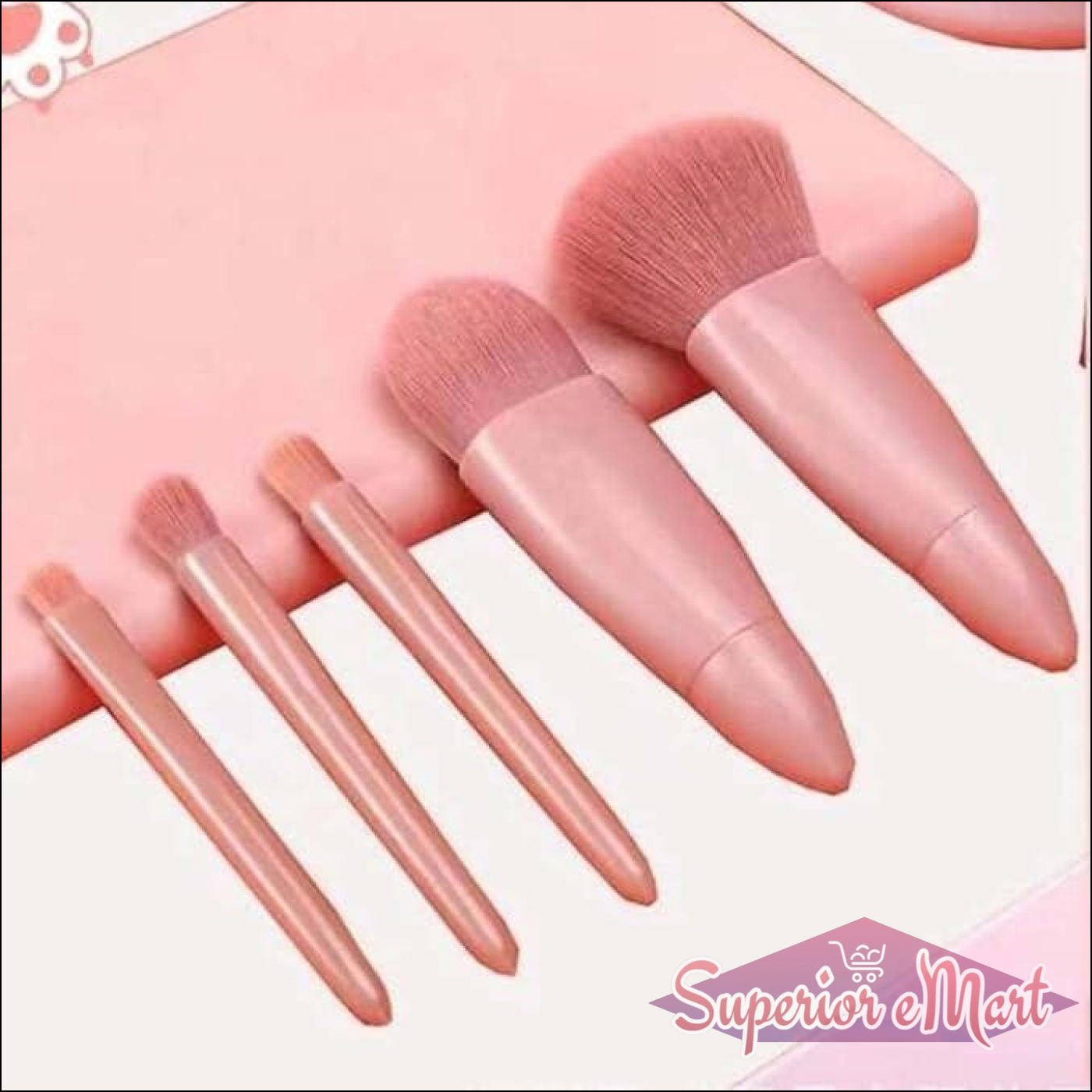 5 in 1 Makeup Brush Set with Mirror Case - Superior eMart