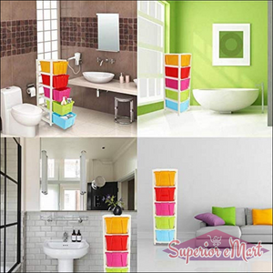 Colorful Modular Drawer Storage System for Efficient Home Organization in Various Room Settings