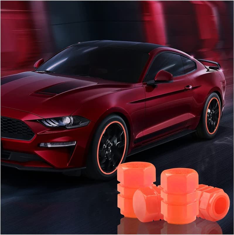 Tyre Valve Caps Luminous Glow Car Tire Air Stem Valve Cap Covers vaal cap ( 4 Pc - 0547_tyre_valve_cap_4pc