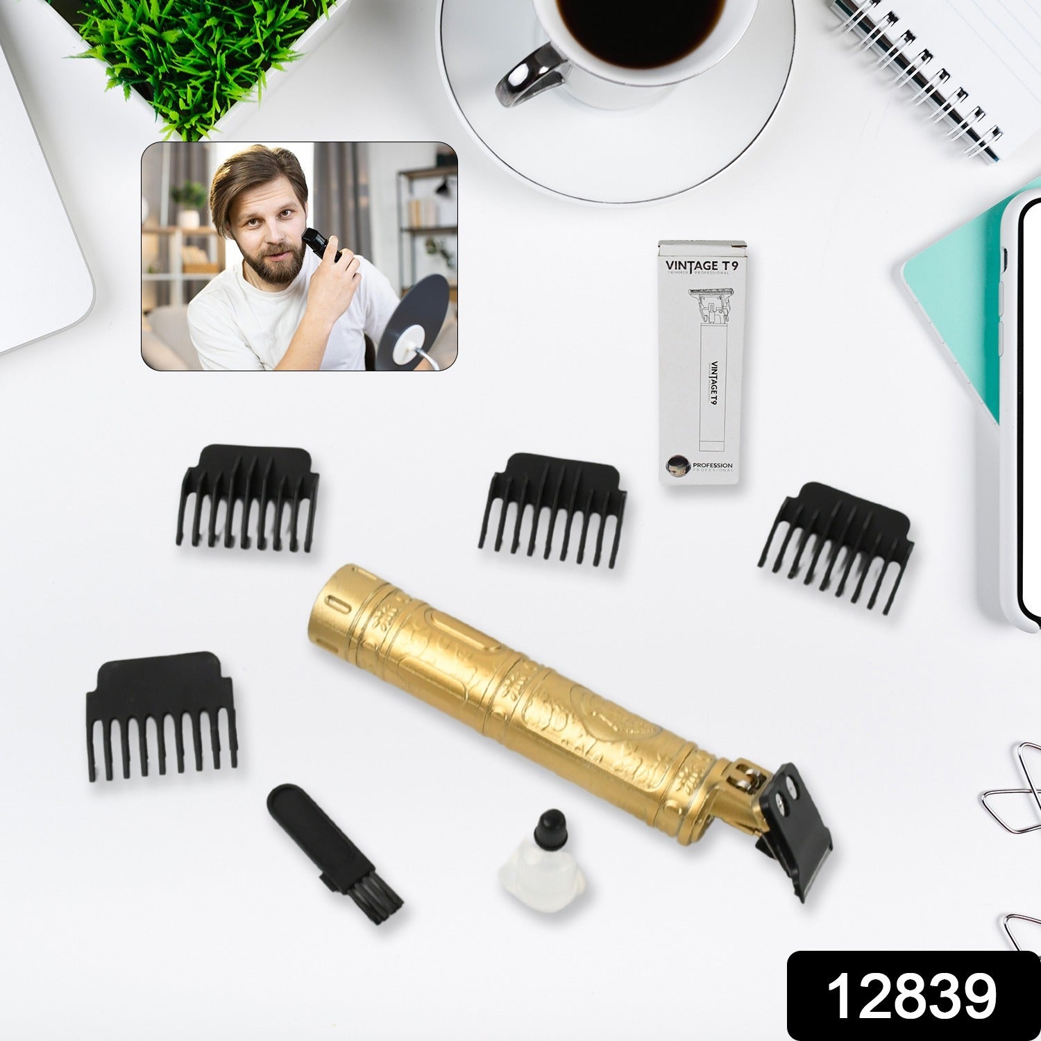 Plastic Body Hair Trimmer for Men Hairstyle Trimmer, Professional Hair Clipper,  - 12839_pla_electric_hair_trimmer_1pc