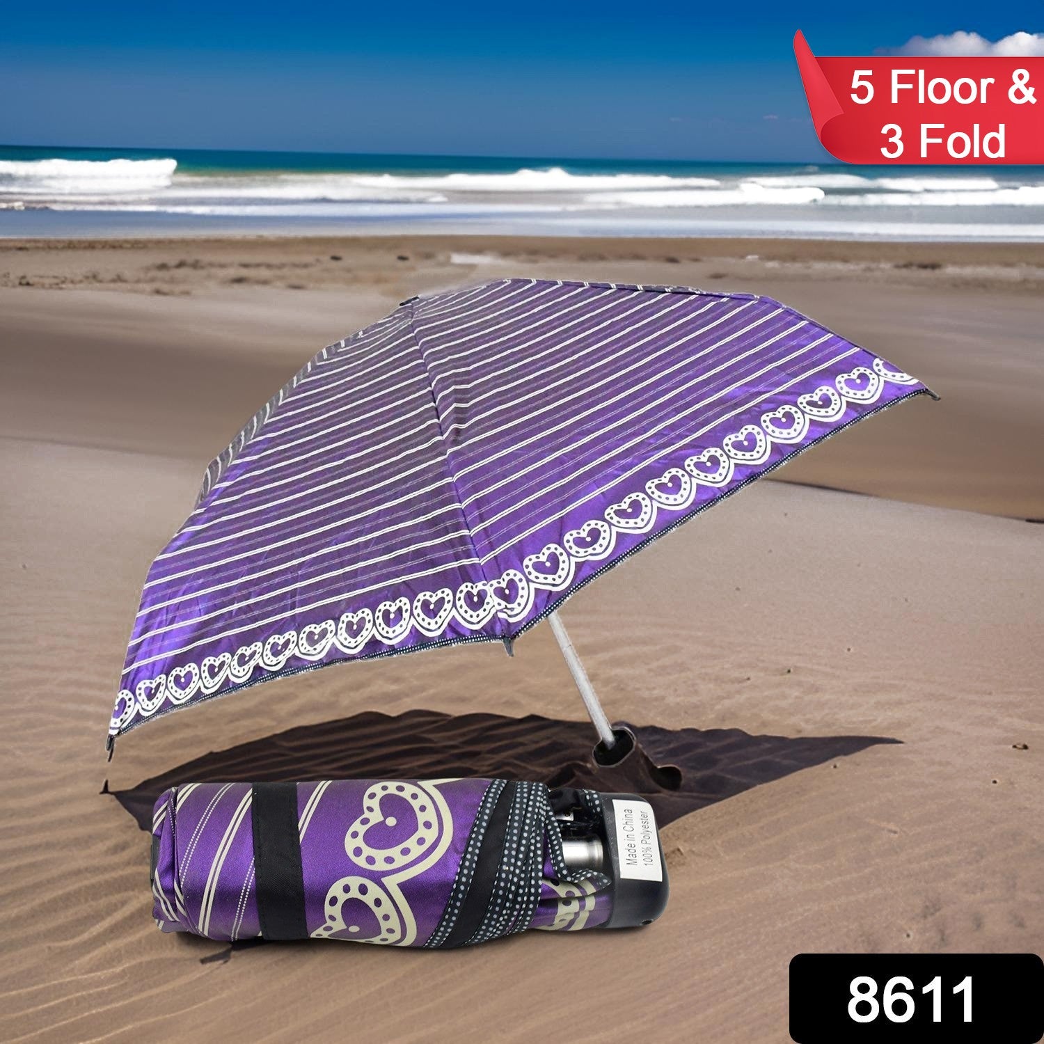 3-Fold & 5 Floor Sun Protective Umbrella