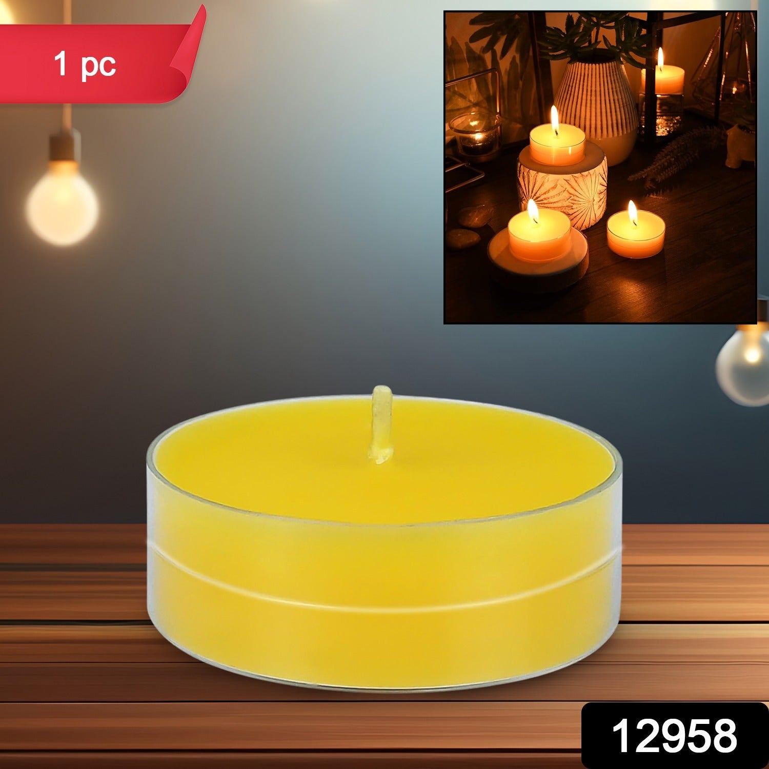 Tealight Diwali Candles for Home Decoration Smokeless Candles for Decorations Lo - 12958_mix_tealight_candle_1pc