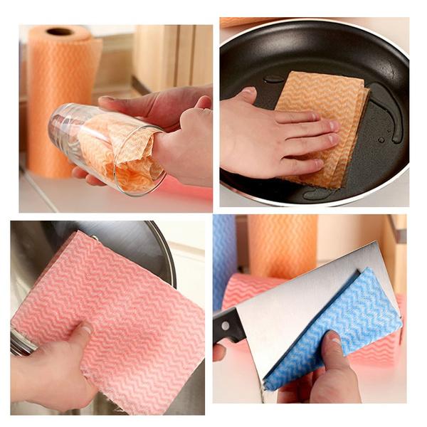 Non Wooven Fabric Disposable Handy Wipe Cleaning Cloth Roll (1Pc) - 1601_40pulls_tissue_roll