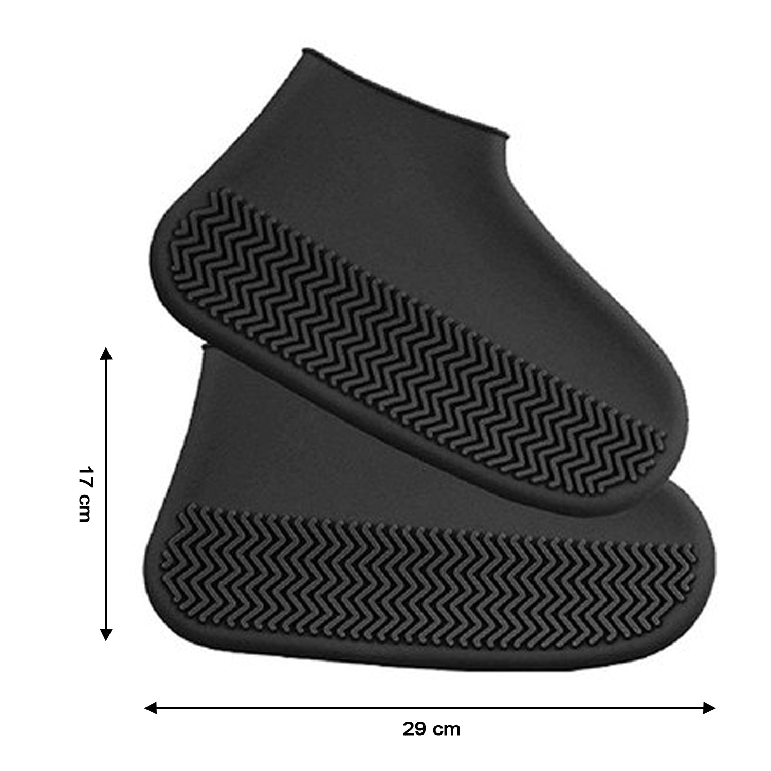 Non-Slip Silicone Rain Reusable Anti skid Waterproof Fordable Boot Shoe Cover (  - 4866_sili_shoe_cover_large