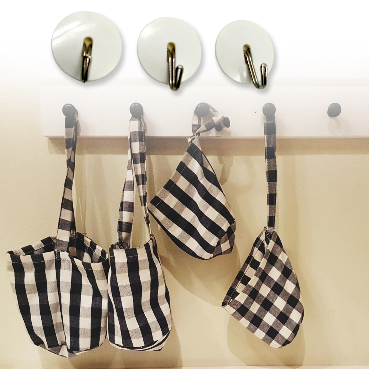 Strong Self-Adhesive Hooks (2 Pc): Heavy Duty, Waterproof, All-Purpose - 4216_adhesive_wall_hook_3pc_set_no21