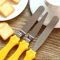 MULTI-FUNCTION STAINLESS STEEL CAKE ICING SPATULA FLAT ANGULAR TRIANGLE PALLET K - 2805_ss_3pc_cake_icing_set