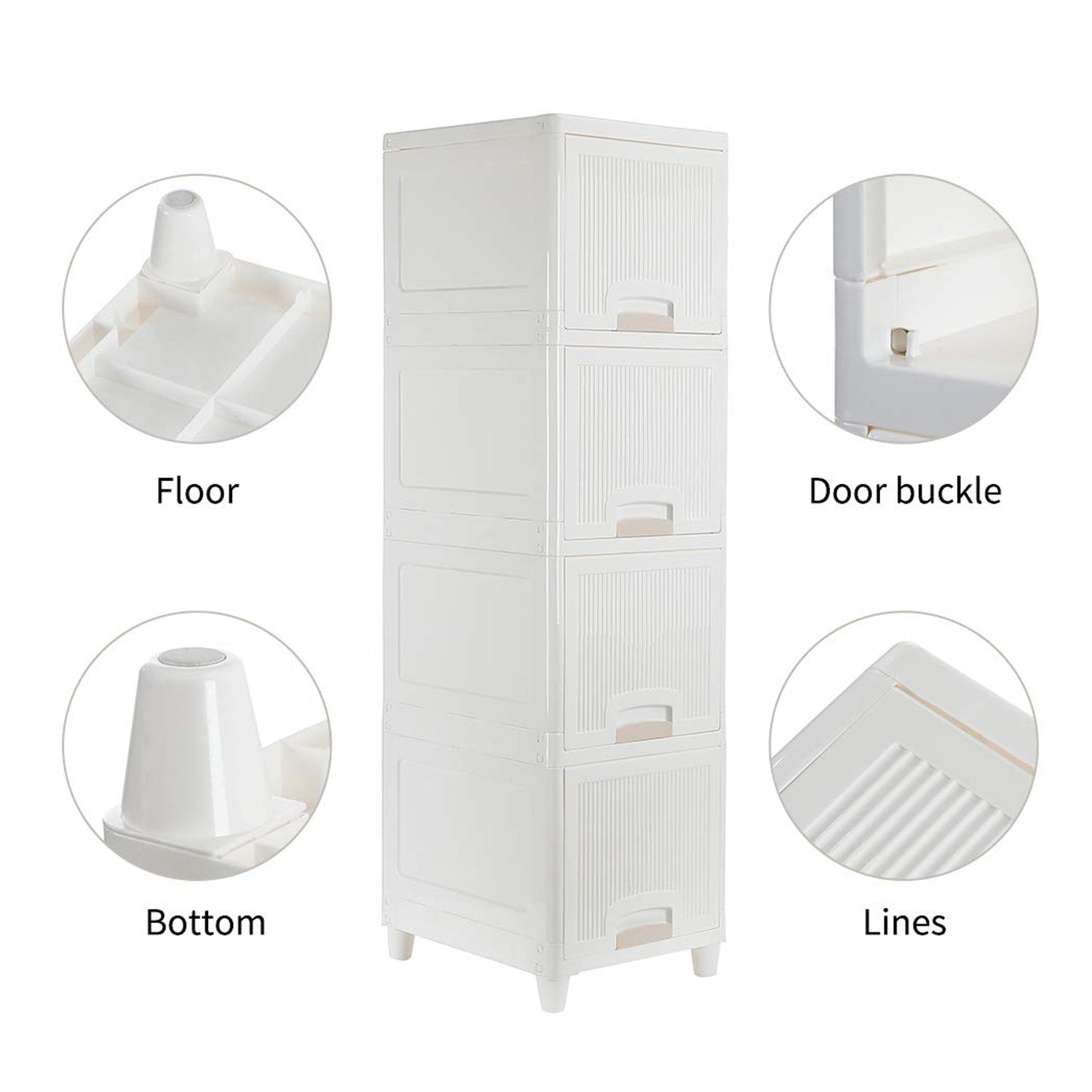 Multipurpose Storage Cabinet, Storage Solutions plastic drawers || Multi Layer W - 17735_multi_4_layer_storage_drawers