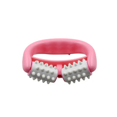 Manual Round Handle Plastic 2 Rollers Massage Roller Cellulite Roller for Legs,  - 6405_plastic_2rollers_massager