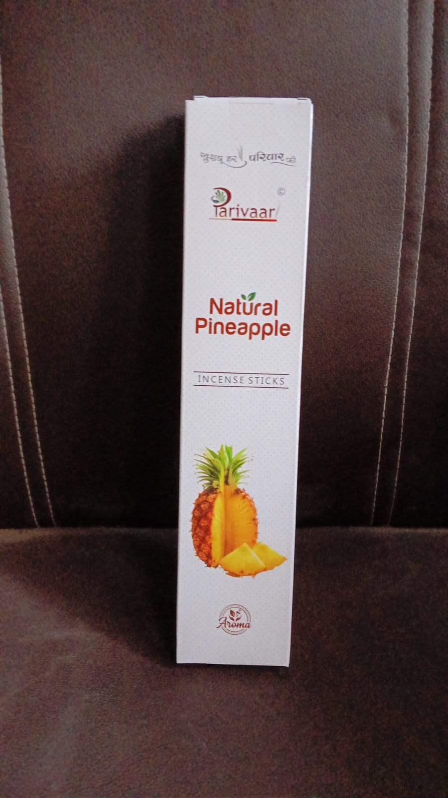 Natural Pineapple Fragrance Incense Sticks Agarbatti (90 Gm / With Machis 1 Pack - 13681_pineapple_sticks_n_machis_90gm