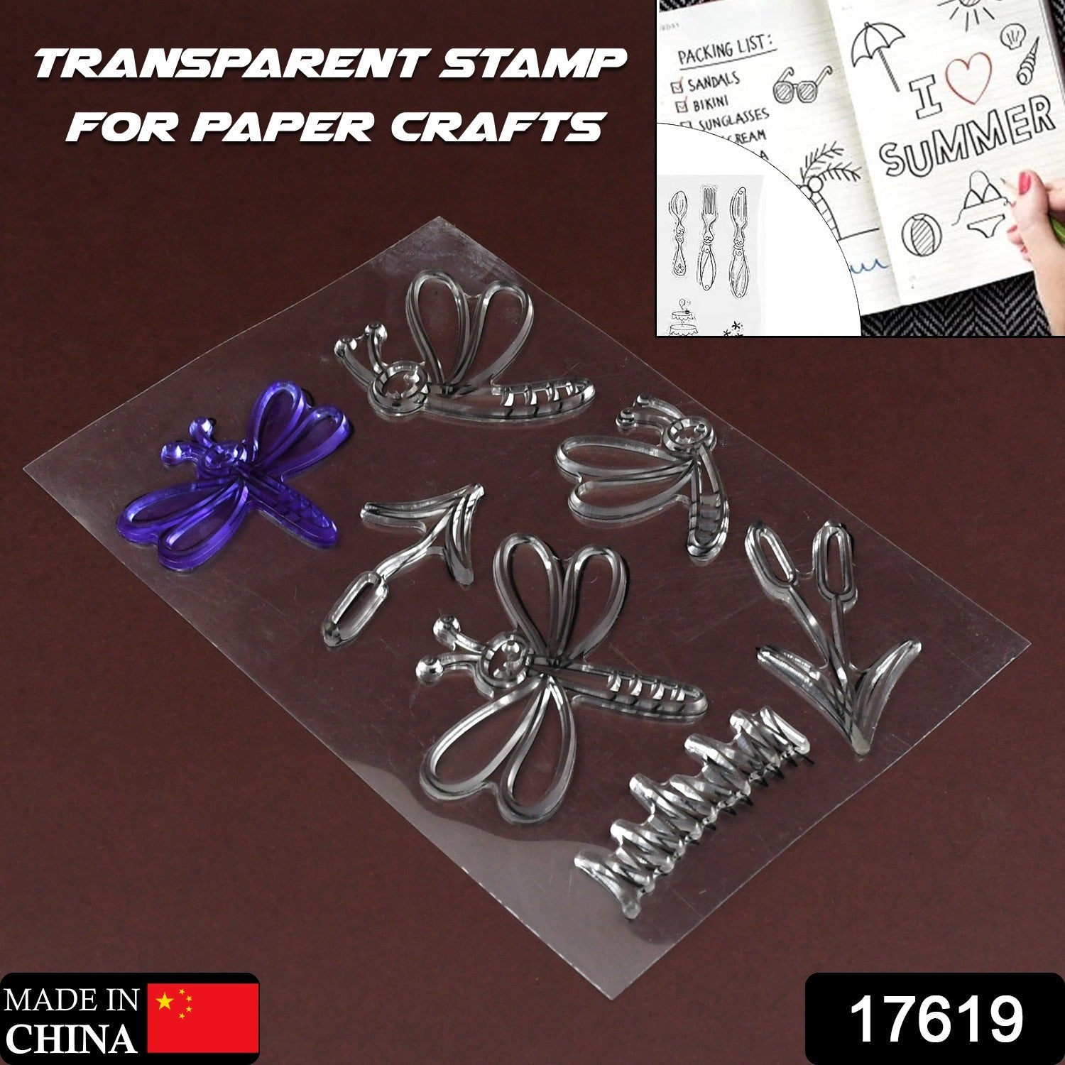 Reusable Rubber Stamp, TPR Stamp DIY Accessories Good Stamping Effect DIY Transp - 17618_paper_craft_rubber_stamp_no8