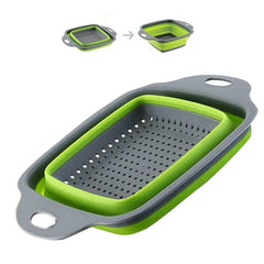 Plastic folding basket or strainer for kitchen use