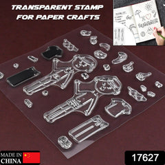 Reusable Rubber Stamp, TPR Stamp DIY Accessories Good Stamping Effect DIY Transp - 17625_paper_craft_rubber_stamp_no13