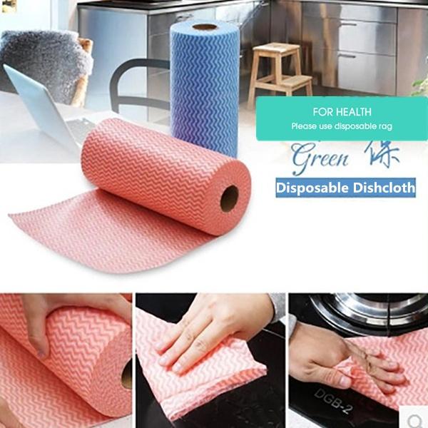 Non Wooven Fabric Disposable Handy Wipe Cleaning Cloth Roll (1Pc) - 1601_40pulls_tissue_roll